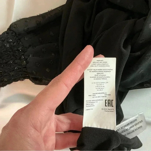 Michael Kors Glitter Polka-Dot Wrap Dress - Picture 16 of 16